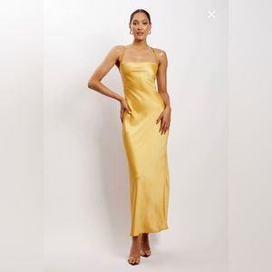 Sydney MESHKI dress, gold, xxs, new with tags